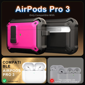 RFUNGUANGO AirPods Pro 3 Case in Rose with auto pop-up for quick access