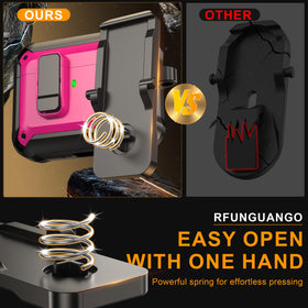RFUNGUANGO AirPods Pro 3 Case in Rose hard-shockproof against daily knocks