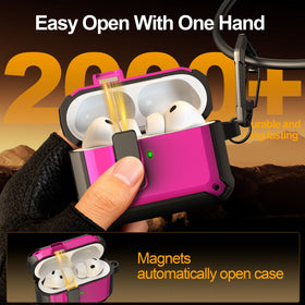 RFUNGUANGO AirPods Pro 3 Case in Rose includes accessories for portability