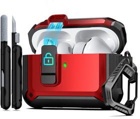 RFUNGUANGO AirPods Pro 3 case with safety lock for secure daily carry.