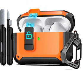 RFUNGUANGO AirPods Pro 3 case with safety lock ensures secure handling and easy opening