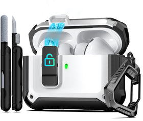 RFUNGUANGO AirPods Pro 3 case with safety lock provides secure closure for on-the-go use