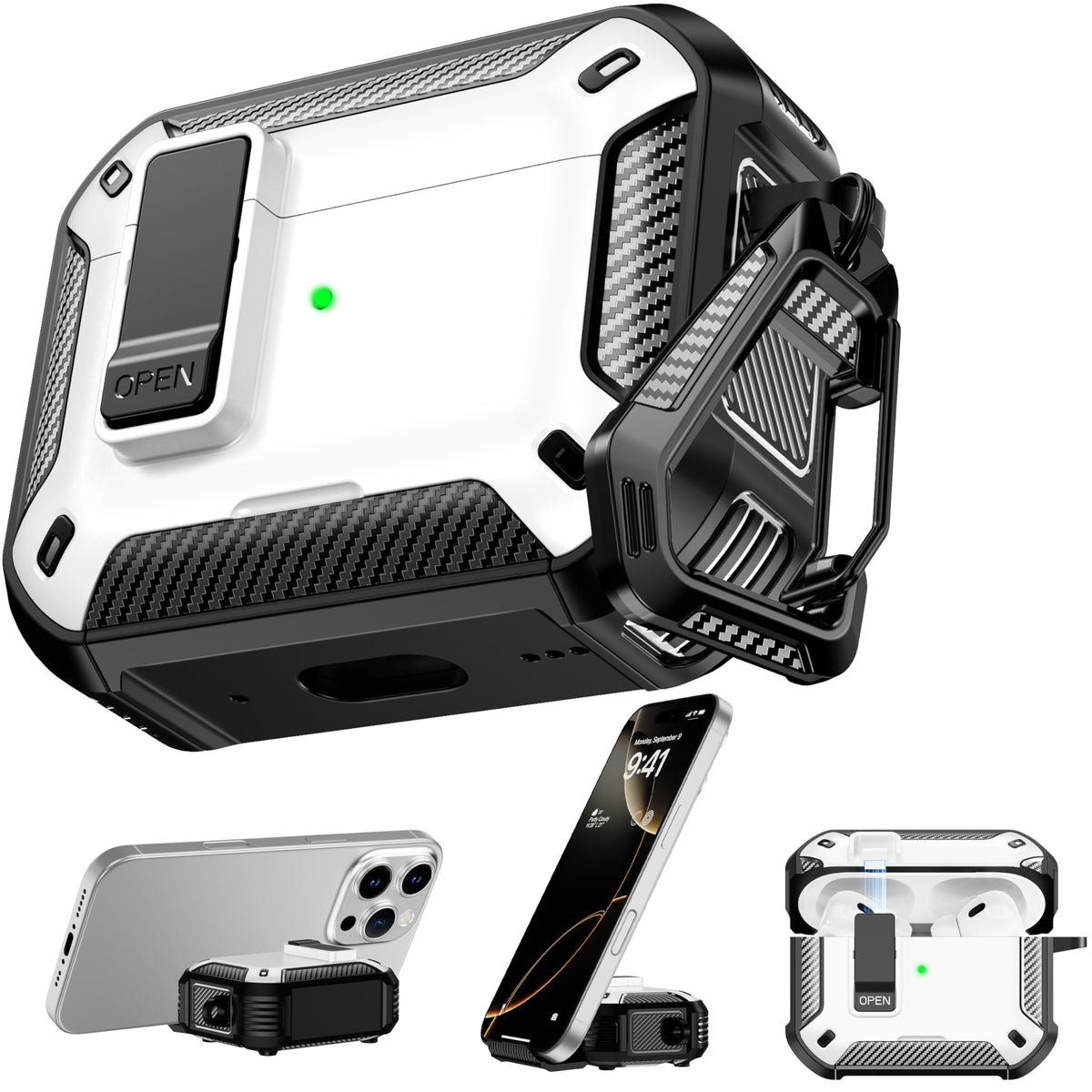 RFUNGUANGO AirPods Pro case front view showing MagSafe readiness