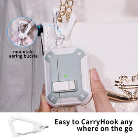 RFUNGUANGO AirPods Pro mint green case with visible LED indicator.
