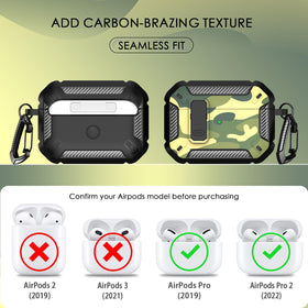 RFUNGUANGO AirPods Pro 2 Jungle camouflage case blends in stylishly.