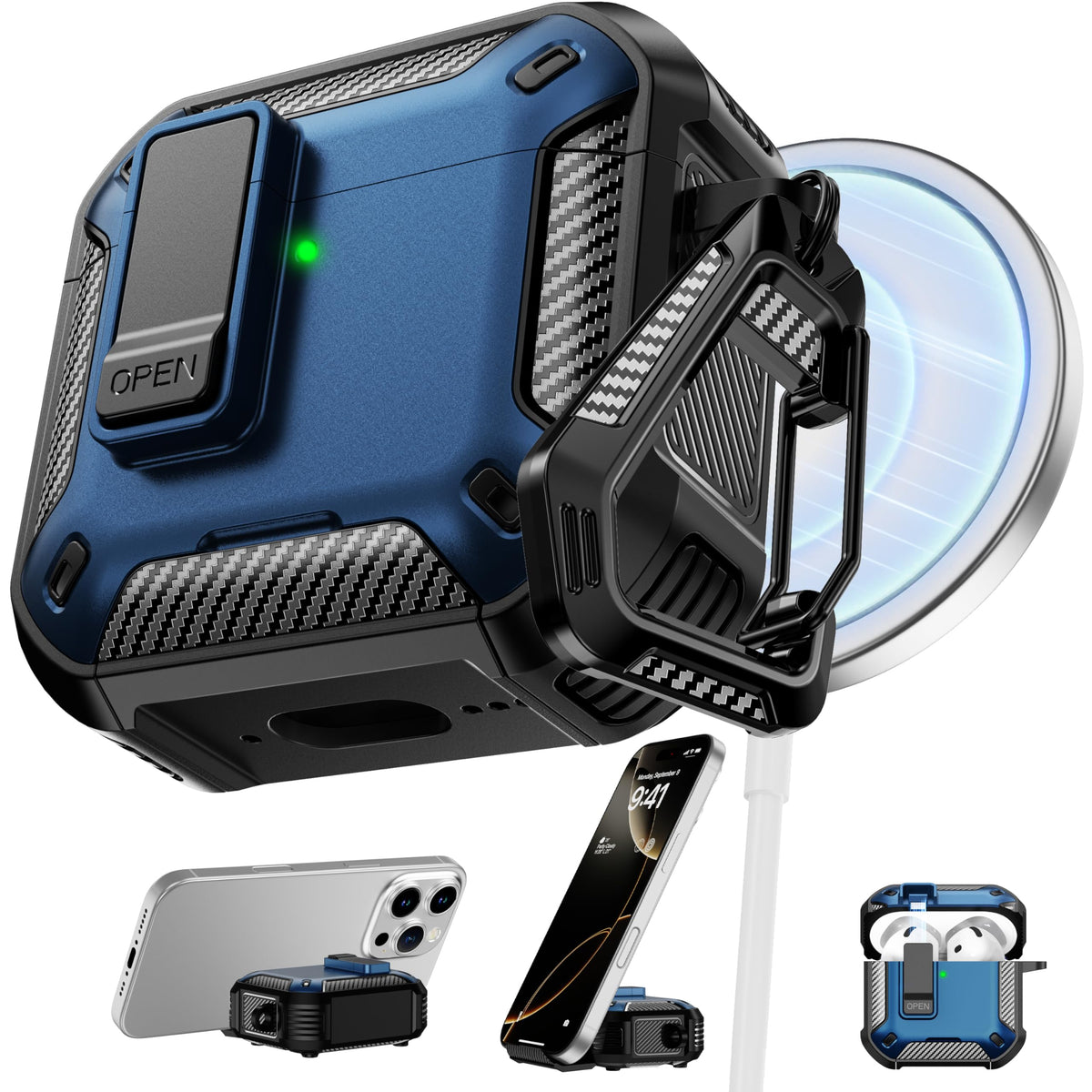 RFUNGUANGO AirPods 4 case automatic lock for secure fit during activity