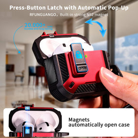 RFUNGUANGO AirPods 4 case back view showing MagSafe compatibility.