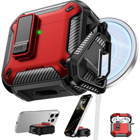 RFUNGUANGO AirPods 4 case front view with magnetic lock.