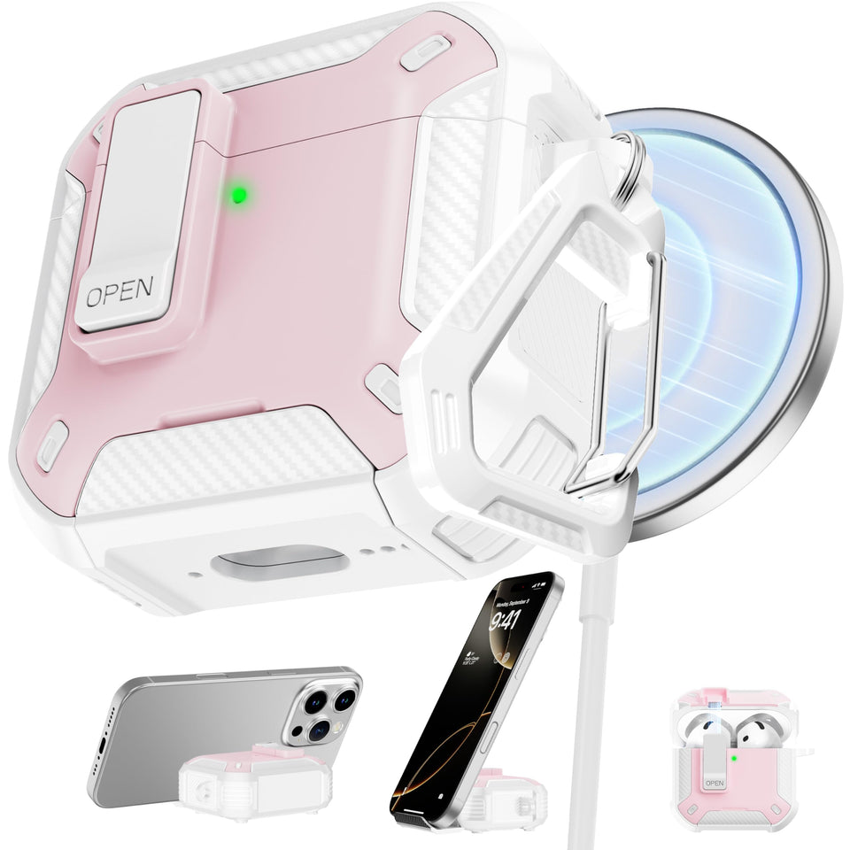 RFUNGUANGO AirPods 4 case front view with secure magnetic latch