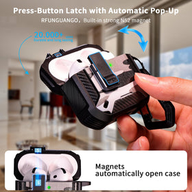 RFUNGUANGO AirPods 4 case with phone holder enables hands-free viewing