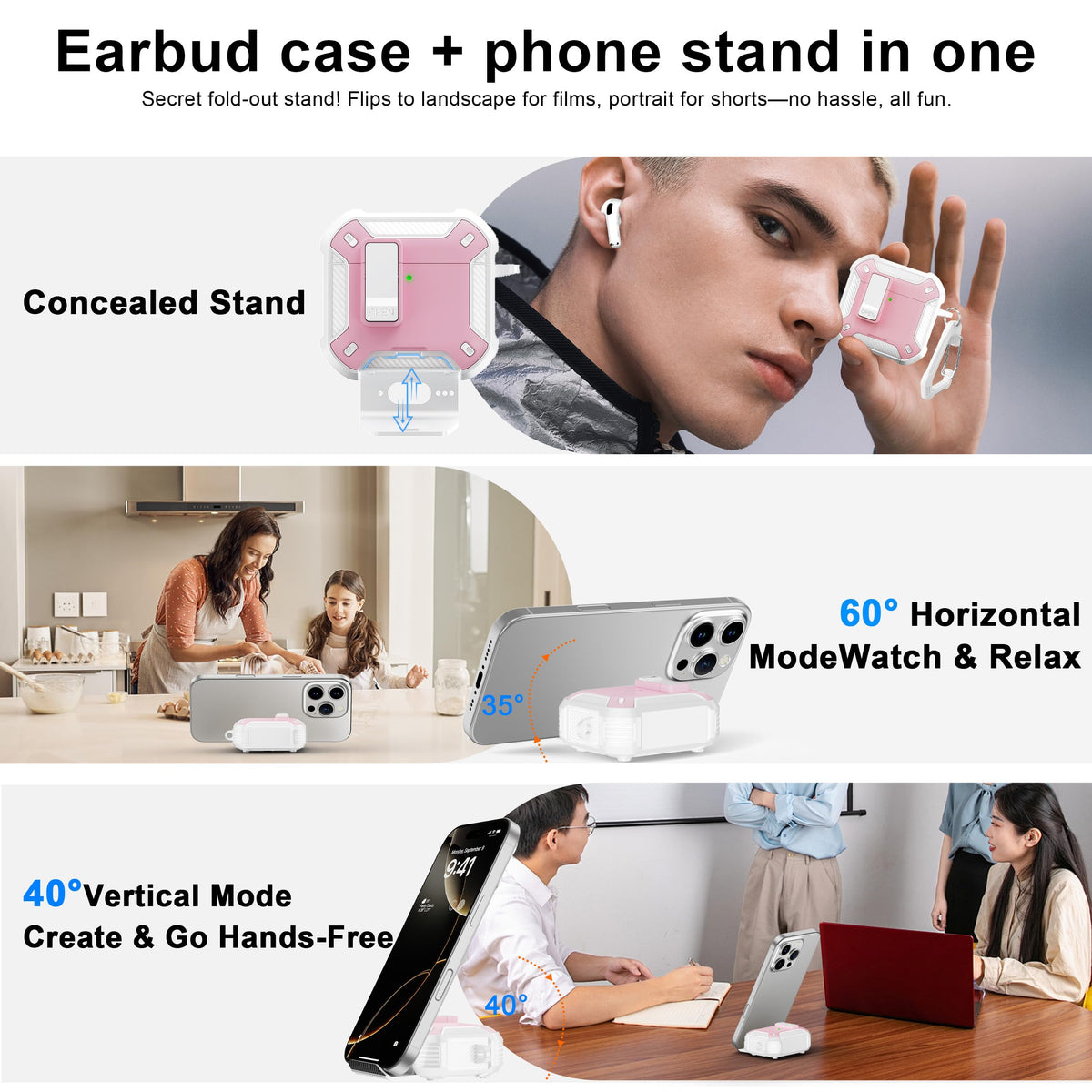 RFUNGUANGO AirPods 4th gen case security lock keeping the lid closed during transport