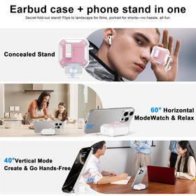 RFUNGUANGO AirPods 4 case with security lock and automatic pop-up access