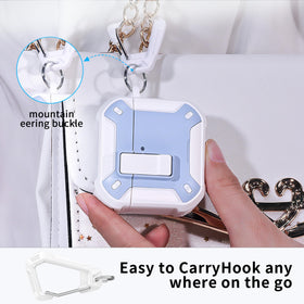 RFUNGUANGO AirPods 4 case in white and blue, stylish protective cover.