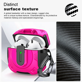 RFUNGUANGO space-case with locking mechanism for AirPods 4th Gen