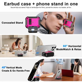 RFUNGUANGO case with automatic lid pop open and carabiner for portable use