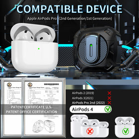 RFUNGUANGO Space Theme AirPods 4 case locking feature helps prevent drops