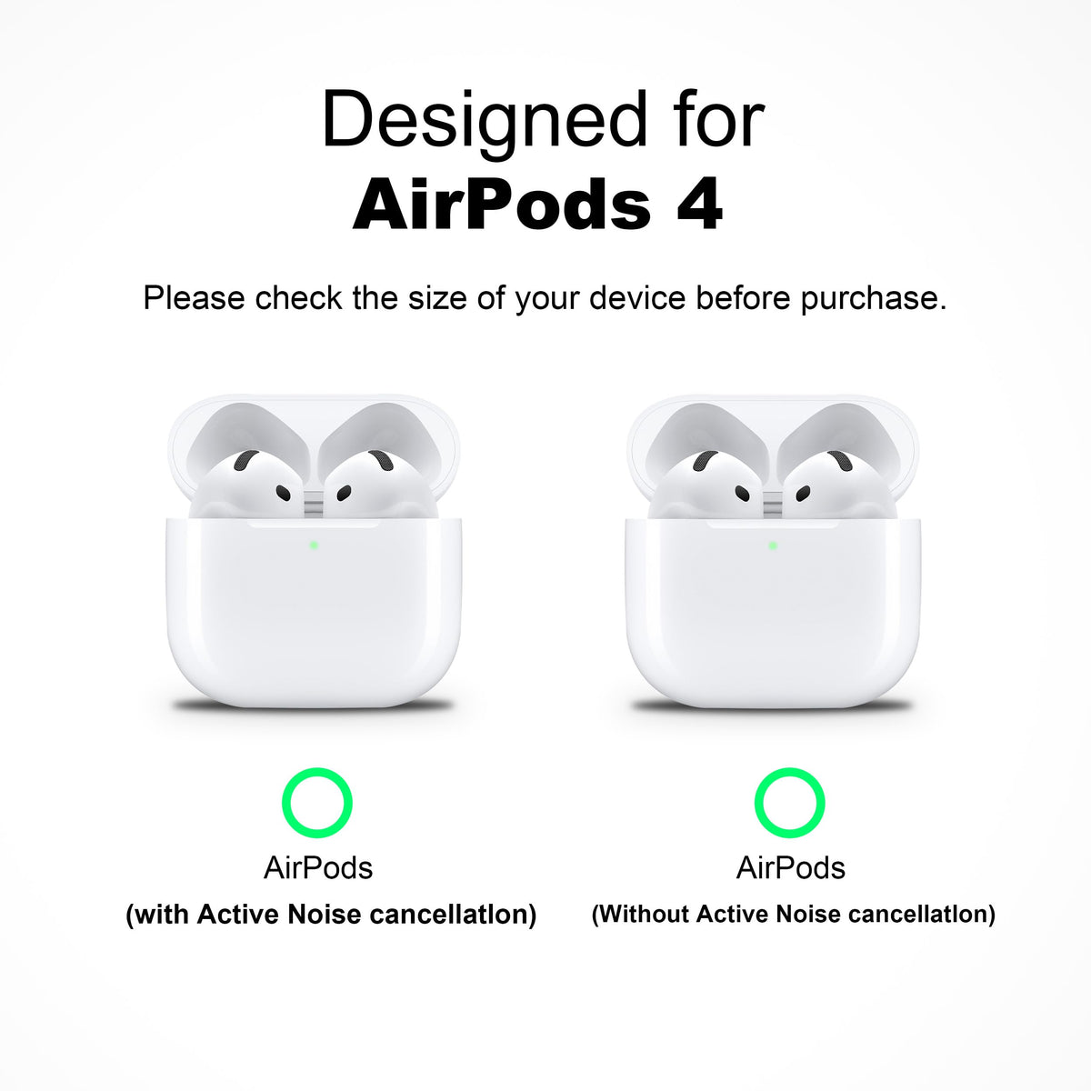 RFUNGUANGO AirPods 4th Gen case back view shows secure locking feature