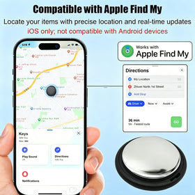 RGIMF mini car tracker shown with keychain for easy item recovery.
