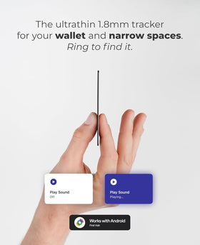 rhinokey card thin profile fits wallets and adds discreet tracking
