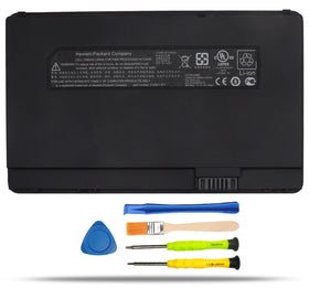 RHKRKQN front view of HSTNN-OB80 battery showing label and fit benefits