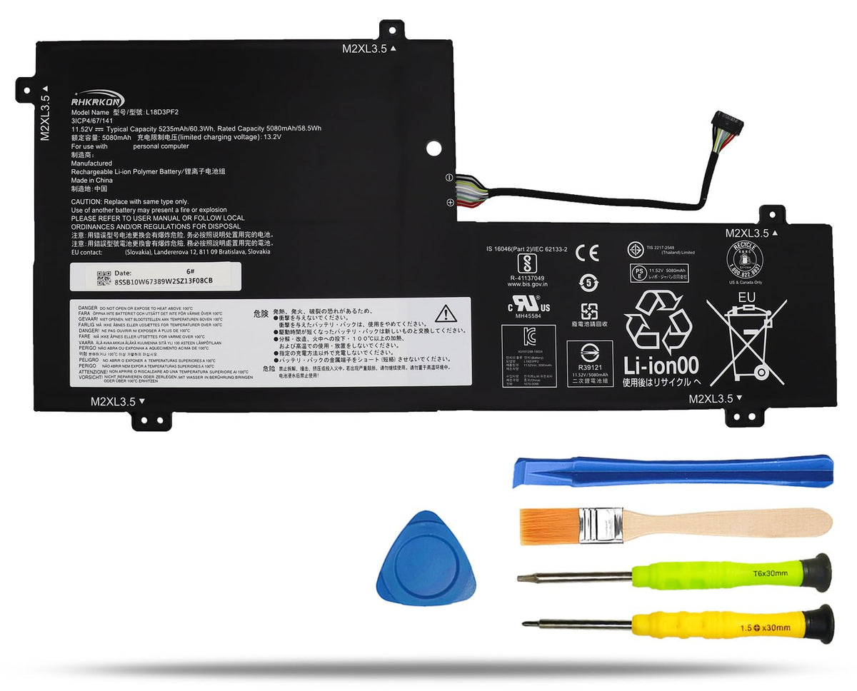 RHKRKQN front packaging of replacement battery showing product and benefit of easy identification