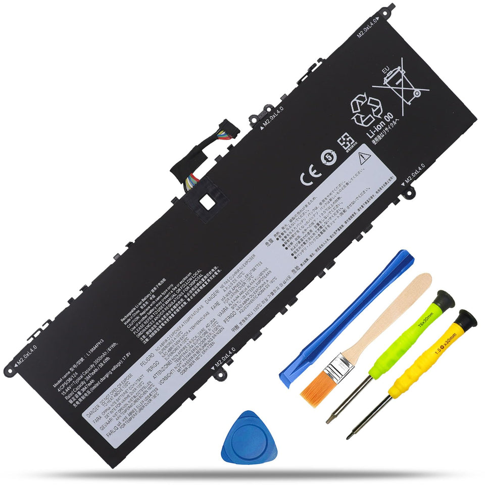 RHKRKQN front view of battery package showing model label and benefit: accurate replacement