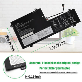 RHKRKQN battery thickness shown next to ruler highlighting compact form and compatibility