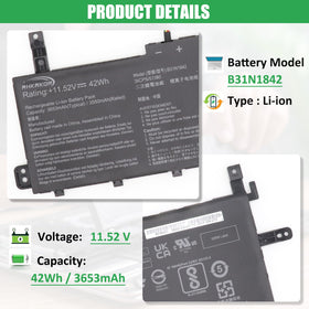 RHKRKQN label closeup displaying B31N1842 specs for accurate fit verification