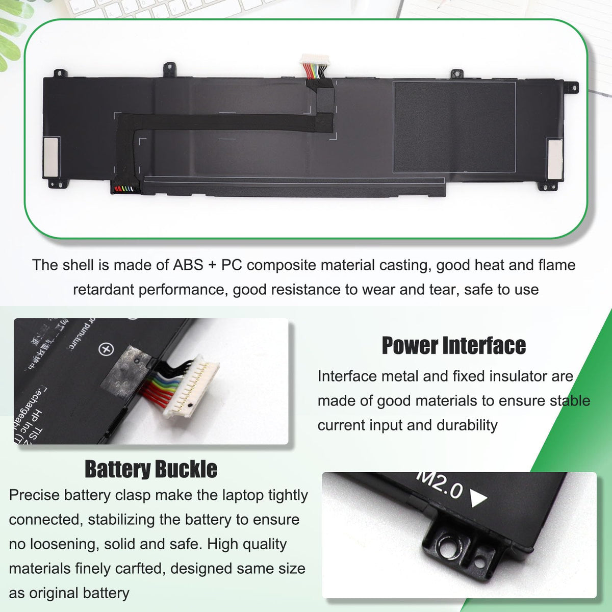 RHKRKQN battery beside ruler to show WK04XL scale and compatibility