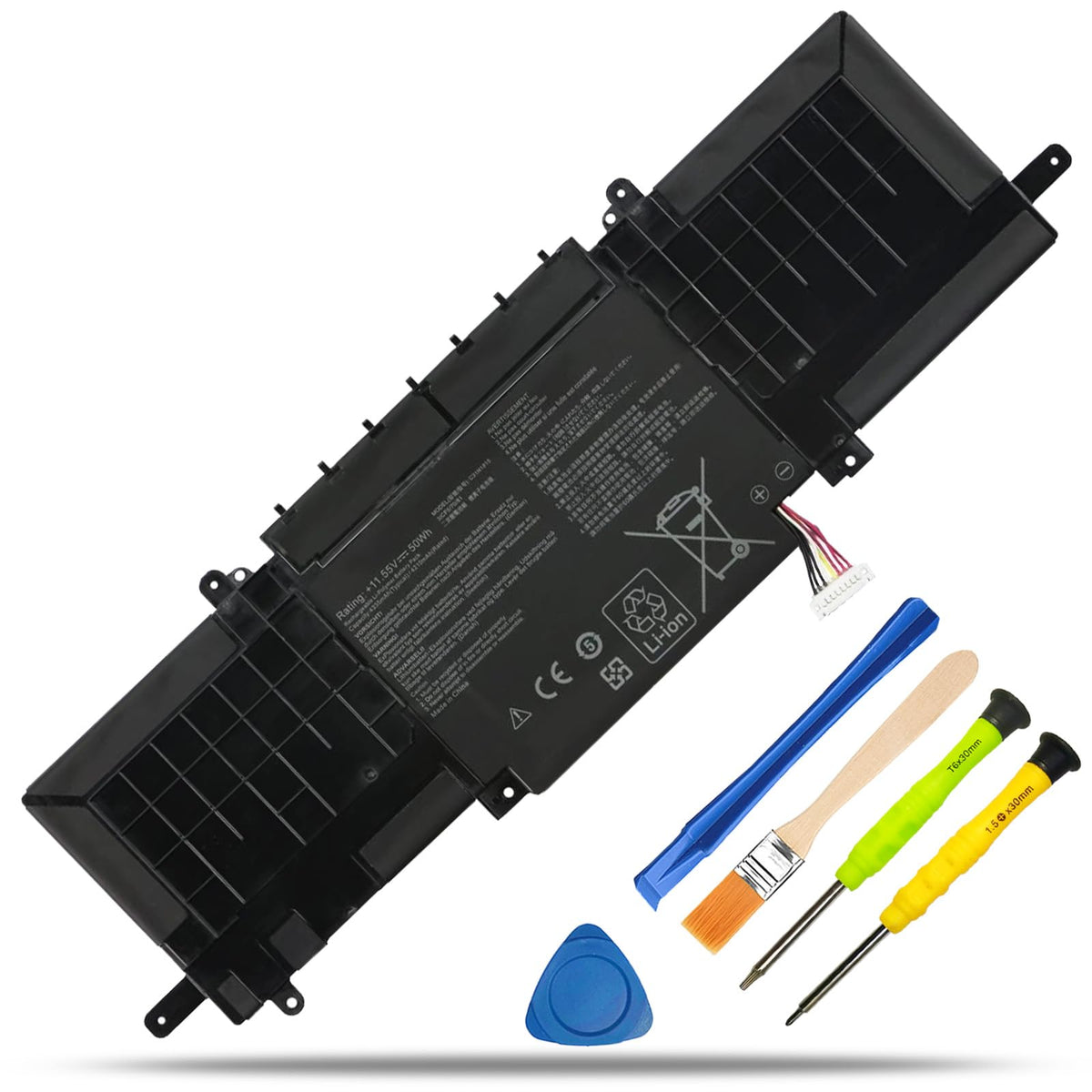 RHKRKQN battery front view showing compact design and reliable replacement