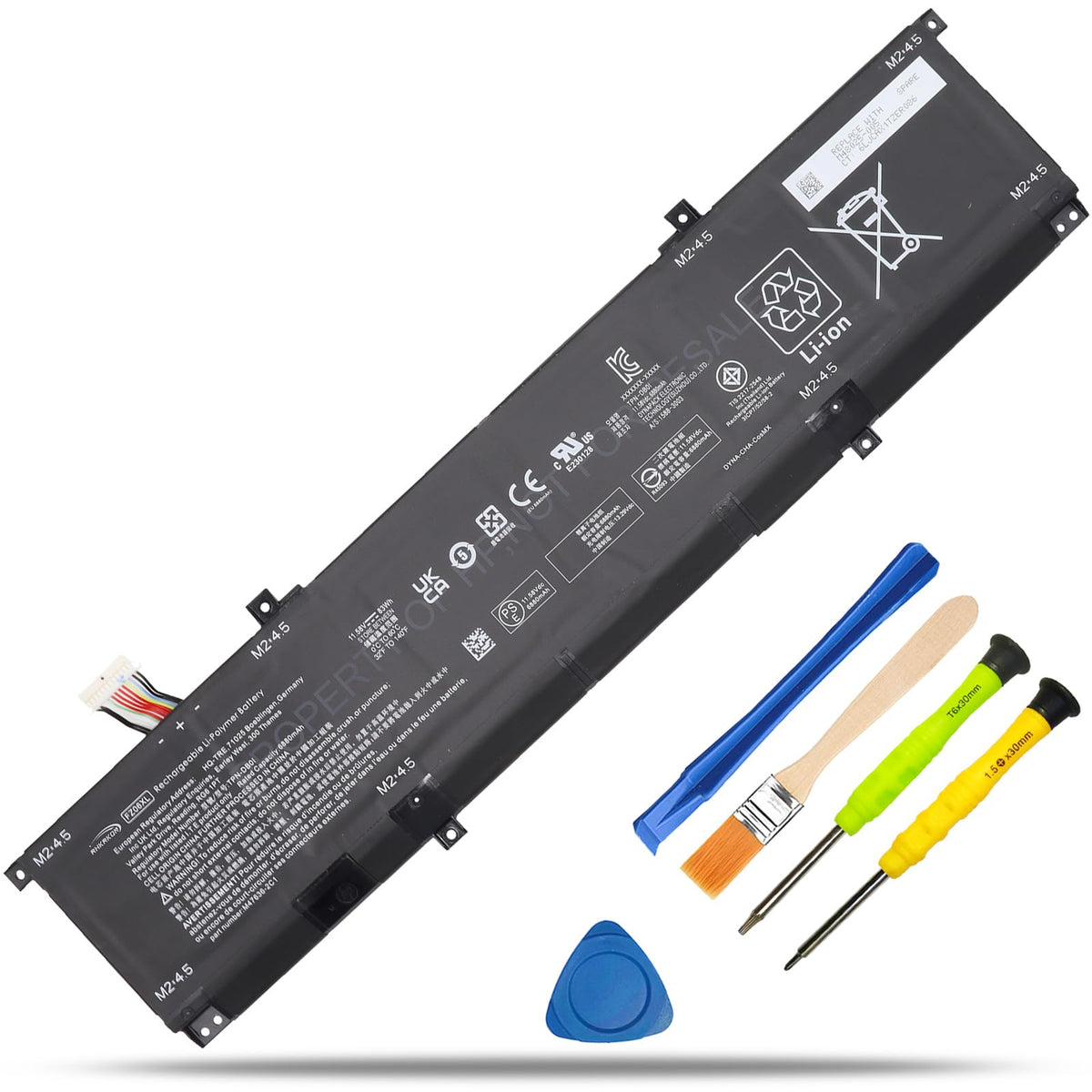 RHKRKQN battery front view showing new replacement and durable finish