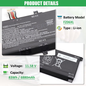 RHKRKQN battery label close-up showing model numbers for easy verification
