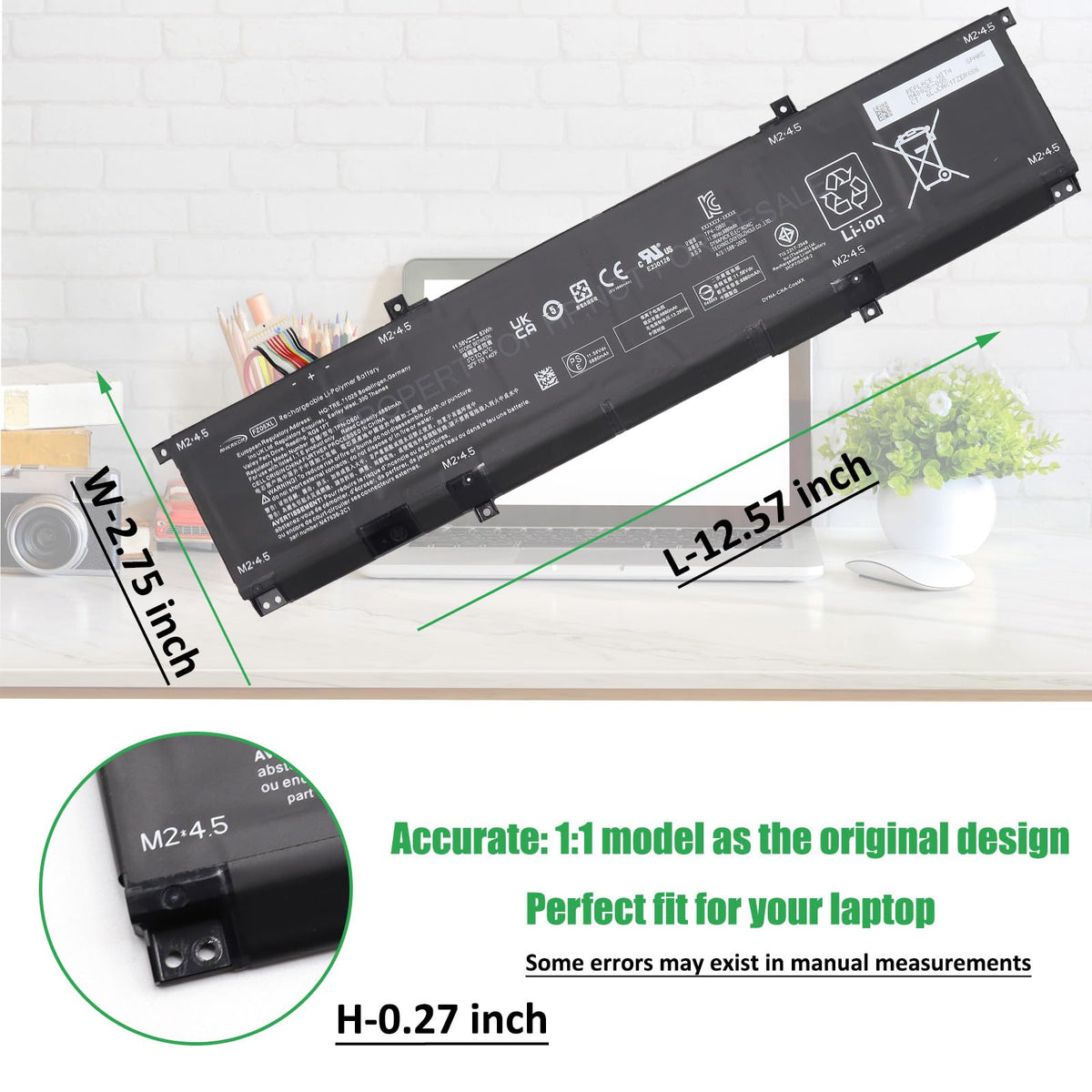RHKRKQN battery with included screwdrivers and instruction sheet for DIY install