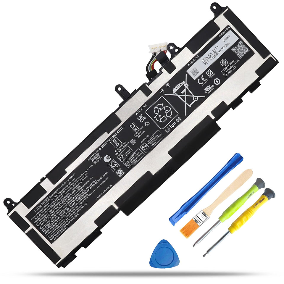 RHKRKQN WP03XL battery front view showing shape and fit benefit