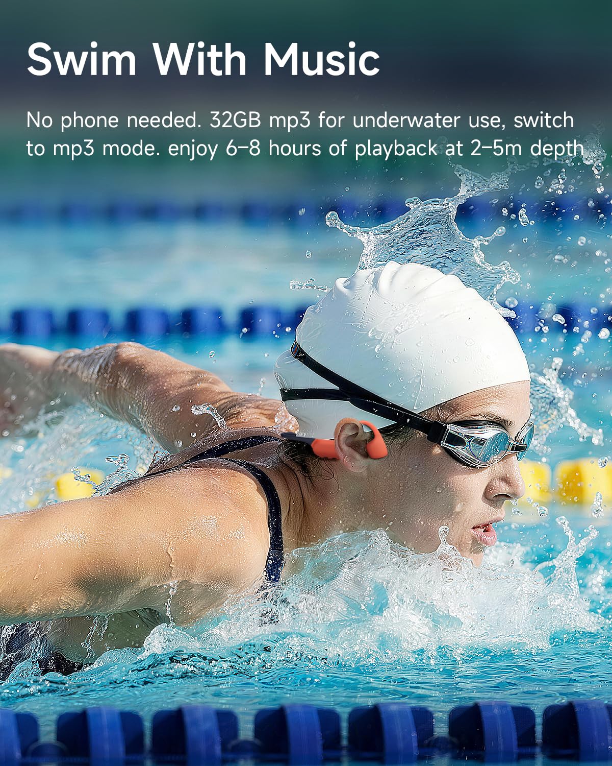 Rhyfell headphones MP3 mode with 32GB memory for phone-free listening