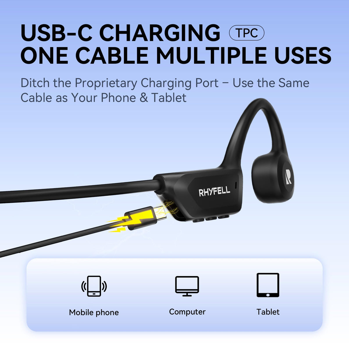 Rhyfell open-ear headphones secure-fit and awareness for safe cycling