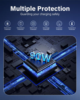 RicChic 90W universal power supply features a compact, travel-friendly design.