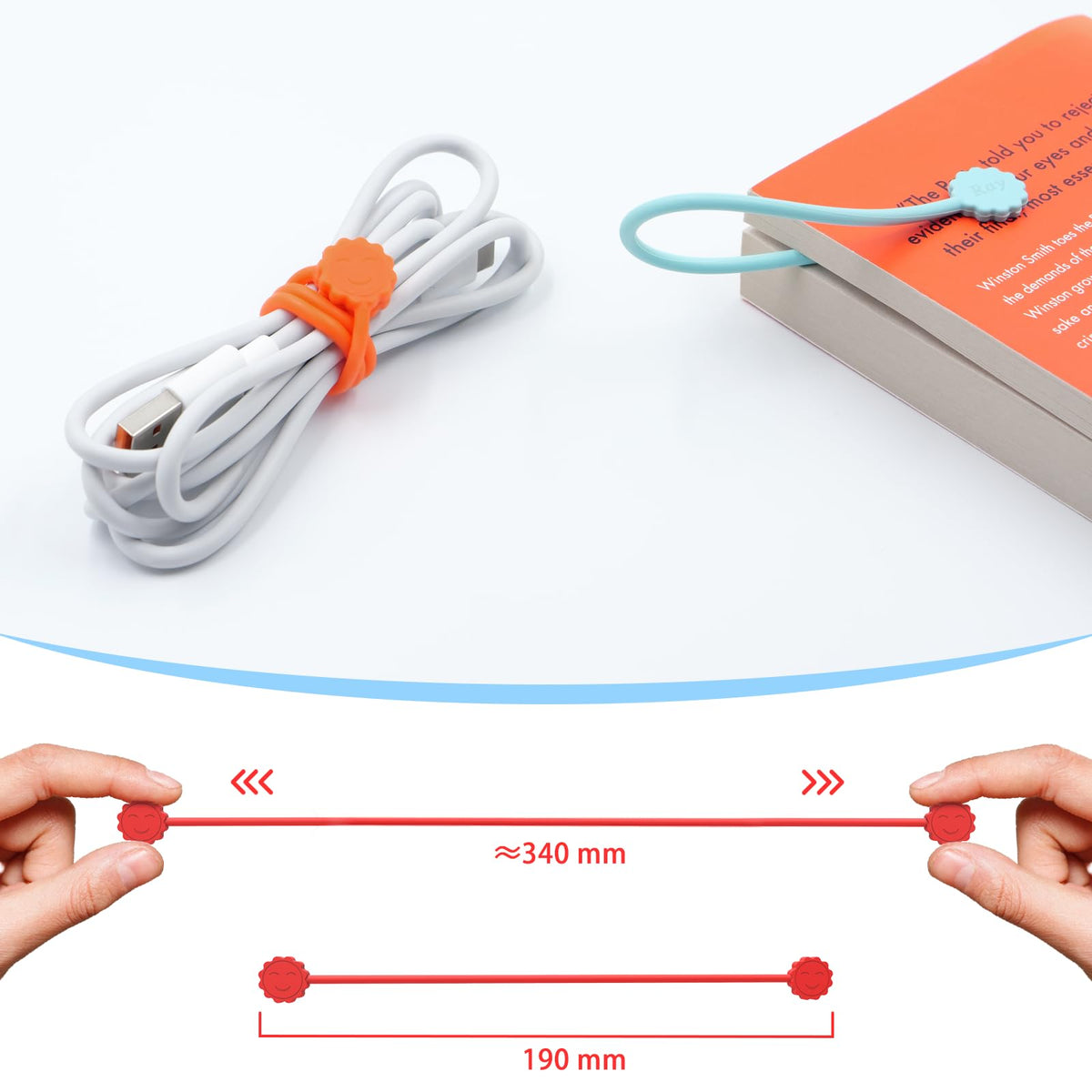 Rich&Ray reusable silicone ties remain flexible and easy to clean after use