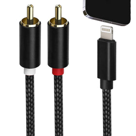 RICHUPON Lightning to RCA cable connected to car stereo for easy music streaming
