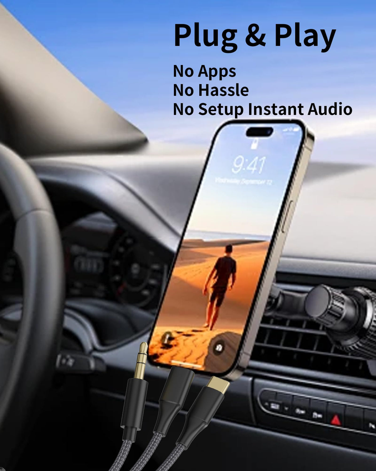 RICHUPON 6ft RCA cable provides flexible placement for cars or living rooms.