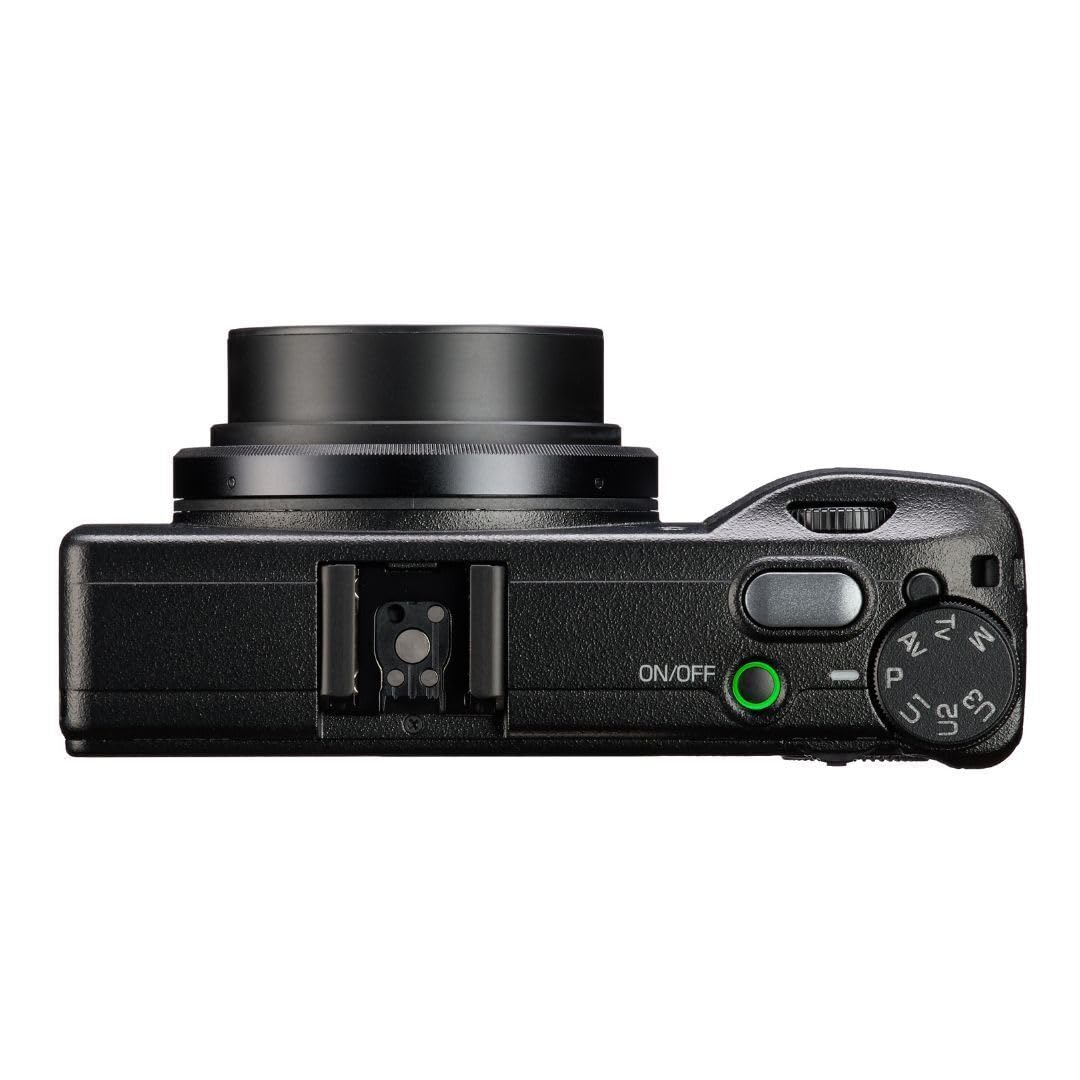 Ricoh GR IIIx dark-silver shutter button adds tactile distinction for quick captures.