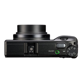 Ricoh GR IIIx dark-silver shutter button adds tactile distinction for quick captures.