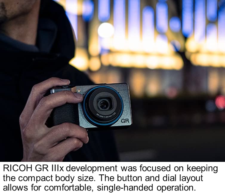 Ricoh GR IIIx Urban Edition navy ring cap adds urban aesthetic for stylish shots.