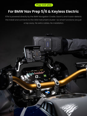 RIDERNAV R7M IPS display in sunlight for clear visibility