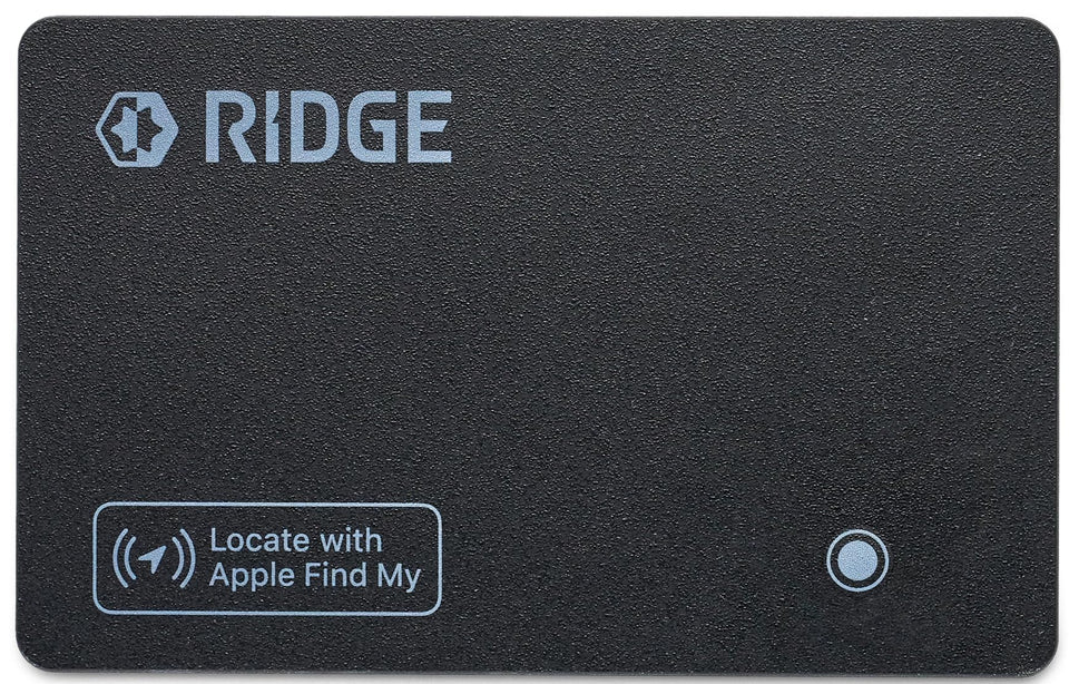 The Ridge Tracker Card front view showing slim profile for quick identification and convenience