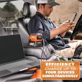 RIDGID inverter LED light detail providing task illumination and improved visibility
