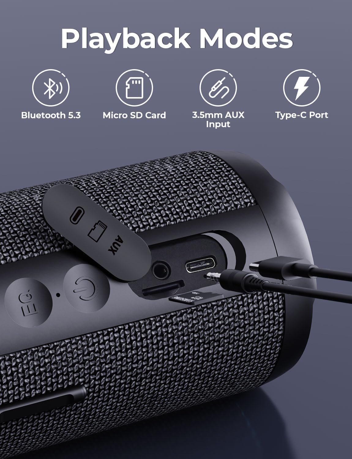 RIENOK next to phone showing size comparison and portability benefit