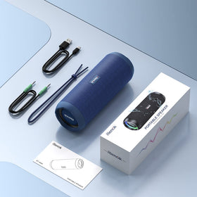 RIENOK with microSD and AUX ports visible to show flexible playback options