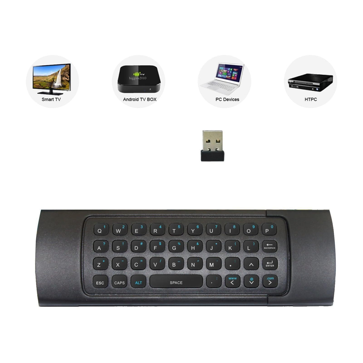 Rii MX3 compact keyboard layout enables easy typing from the sofa