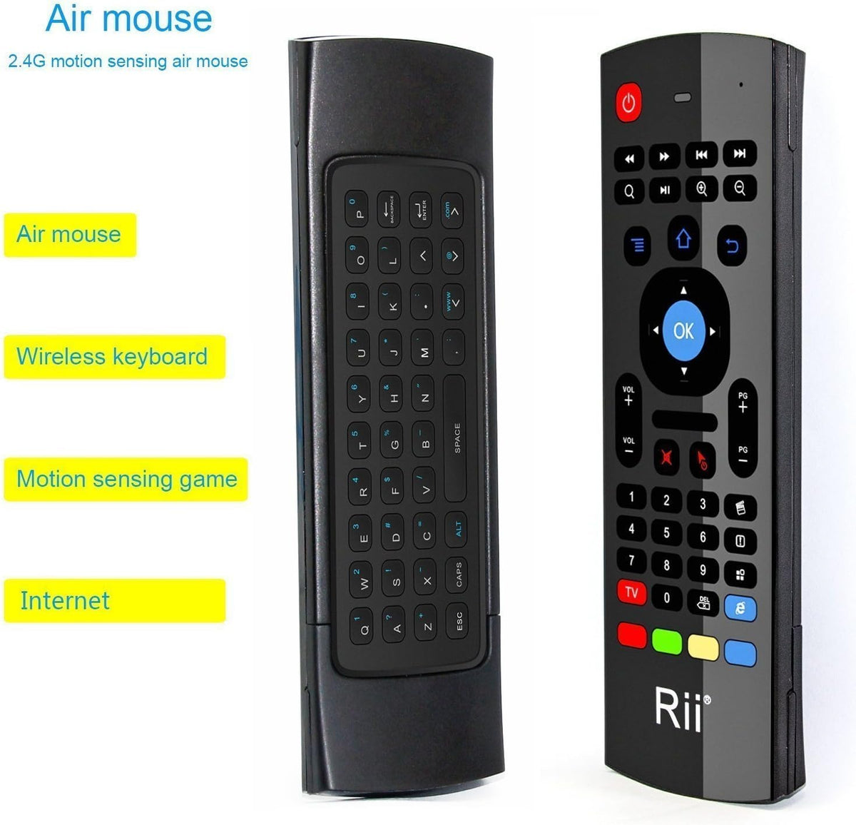 Rii MX3 in living room use for simple media navigation